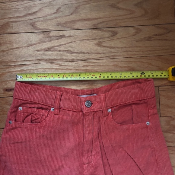 BDG Urban Outfitters Womens Coral/Orange Corduroy High Waist Shorts Size 25 - Picture 8 of 8